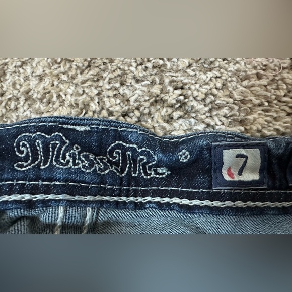 Miss Me Girls Capri denim Jeans Style JK8599P Sz 7 - Picture 6 of 6